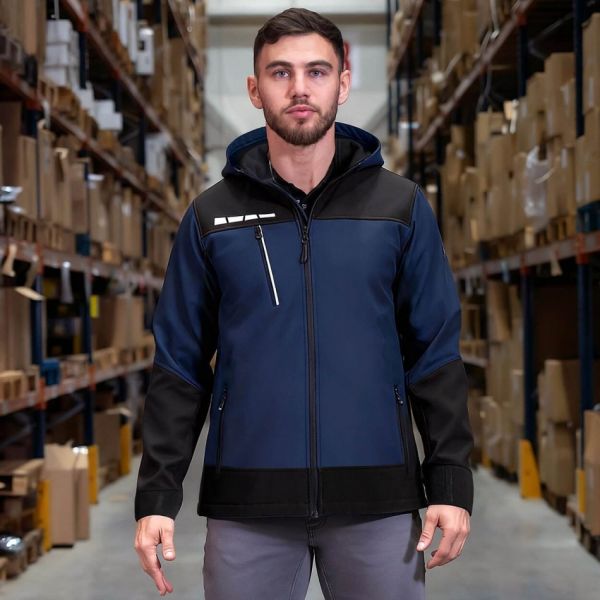 Geacă de lucru RUNE SOFTSHELL BLUE BLACK Geacă de lucru RUNE SOFTSHELL BLUE BLACK