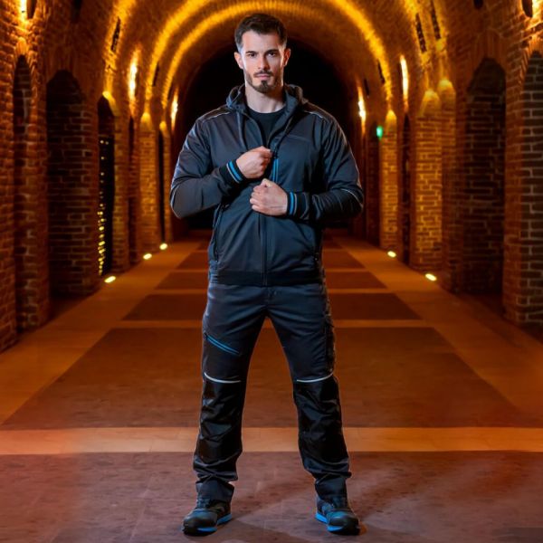 Jachetă de lucru REVOLT 4STRETCH GRI/NEGRU/PETROL Jachetă de lucru REVOLT 4STRETCH GRI/NEGRU/PETROL