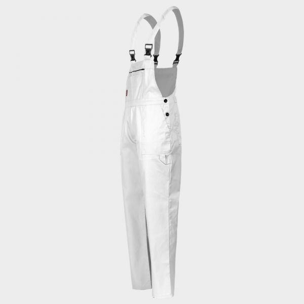 Pantaloni de salopete PLUTONN T/C ALB Pantaloni de salopete PLUTONN T/C ALB