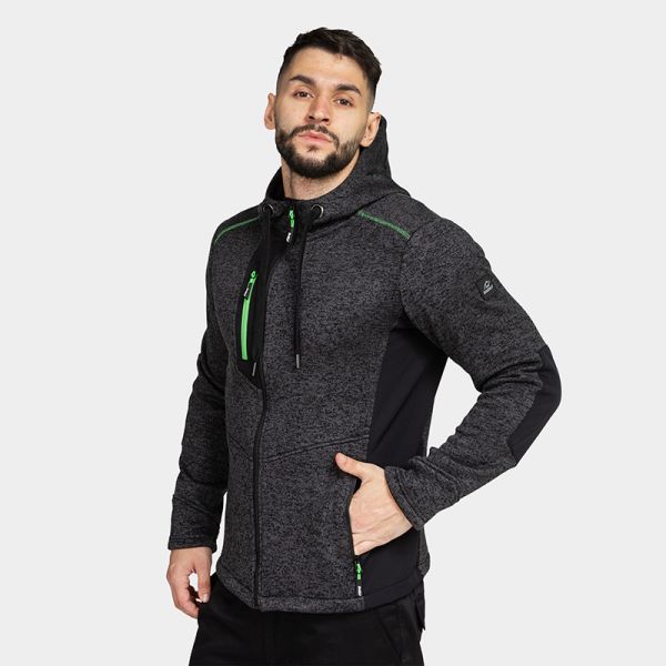 Hanorac cu fermoar și hoodie BWOLF NORD Gri melanj Hanorac cu fermoar și hoodie BWOLF NORD Gri melanj