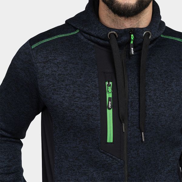 Hanorac cu fermoar și hoodie BWOLF NORD Albastru melanj Hanorac cu fermoar și hoodie BWOLF NORD Albastru melanj