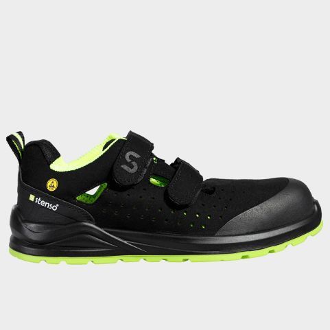 Sandale de lucru JETT S1PS ESD NEGRU/VERDE Sandale de lucru JETT S1PS ESD NEGRU/VERDE