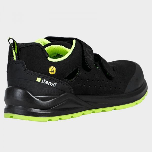 Sandale de lucru JETT S1PS ESD NEGRU/VERDE Sandale de lucru JETT S1PS ESD NEGRU/VERDE