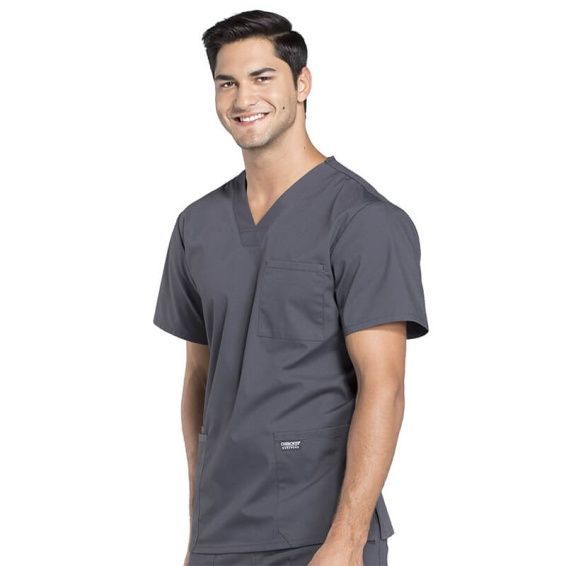 CHEROKEE V-NECK GREY WWE670. Men's medical tunic CHEROKEE V-NECK GREY WWE670. Men's medical tunic