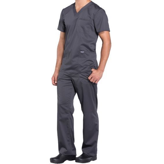 CHEROKEE V-NECK GREY WWE670. Men's medical tunic CHEROKEE V-NECK GREY WWE670. Men's medical tunic