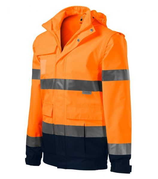 Geacă de lucru de semnalizare unisex HV Guard 4 în 1 5V2 ORANGE Geacă de lucru de semnalizare unisex HV Guard 4 în 1 5V2 ORANGE
