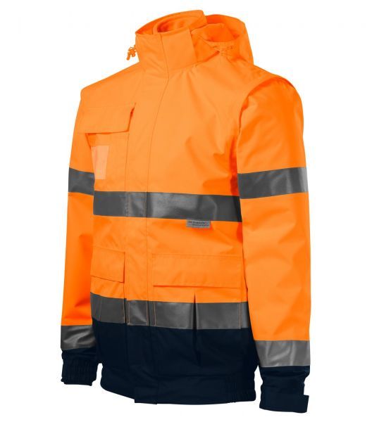 Geacă de lucru de semnalizare unisex HV Guard 4 în 1 5V2 ORANGE Geacă de lucru de semnalizare unisex HV Guard 4 în 1 5V2 ORANGE