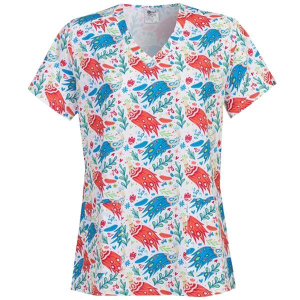 Tunică medicală ISABELLA Colourful Peacock Tunică medicală ISABELLA Colourful Peacock