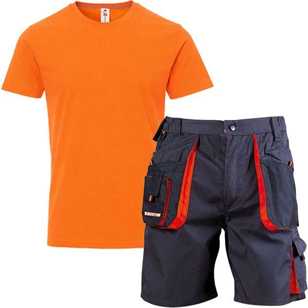 Set cu pantaloni scurți KASTOR gri/portocaliu și tricou Sunset portocaliu Set cu pantaloni scurți KASTOR gri/portocaliu și tricou Sunset portocaliu