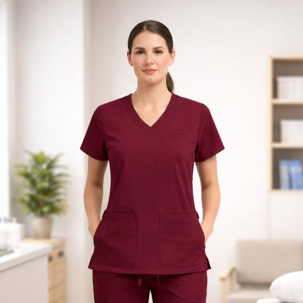 Tunică medicală TP3002 Vișinie Tunică medicală TP3002 Vișinie