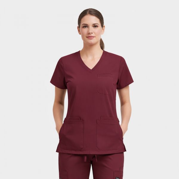 Tunică medicală TP3002 Vișinie Tunică medicală TP3002 Vișinie