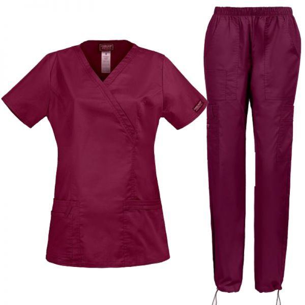 Set medical pentru damă CHEROKEE Core Stretch WWE4728/WWE4005 Bordeaux Set medical pentru damă CHEROKEE Core Stretch WWE4728/WWE4005 Bordeaux