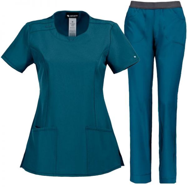 Set medical pentru damă CHEROKEE Infinity CKE2624/CKE1124 Verde Caraibe Set medical pentru damă CHEROKEE Infinity CKE2624/CKE1124 Verde Caraibe