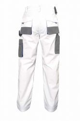 Pantalon de lucru EMERTON alb/gri