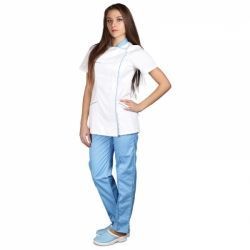 Set medical din 2 părți SINTIA și pantaloni albastru deschis