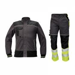 Set de lucru pentru bărbați  KNOXFIELD HV-DW cu pantaloni antracit/galben