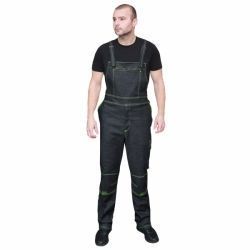 Salopetă de blugi ALEX DENIM negru/verde