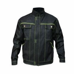 Geacă de blugi  ALEX DENIM negru/verde