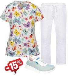 Set de lucru pentru femei din 3 piese fluturi BAMBINA