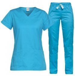 Set medical din 2 părți ANDREA și pantaloni Albastru deschis