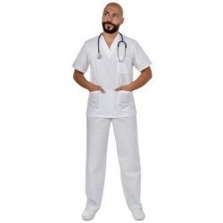 CESARE ALB TUNICĂ MEDICALĂ CU PANTALONI