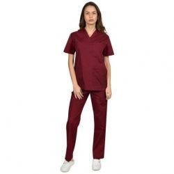 CESARE BORDEAUX TUNICĂ MEDICALĂ CU PANTALONI