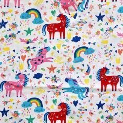 SET TUNICA BAMBINA UNICORN CU PANTALONI ALBASTRU DESCHIS