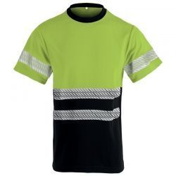 PRISMA HV GALBEN/NEGRU Tricou reflectorizant