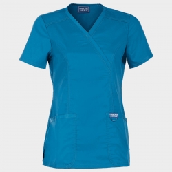 CHEROKEE WRAP CARIBBEAN BLUE WWE610 Tunică medicală de damă