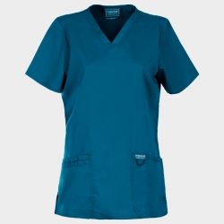 CHEROKEE V-NECK CARIBBEAN BLUE WWE620 Tunică medicală de damă