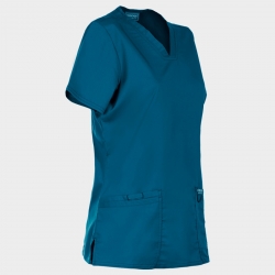 CHEROKEE V-NECK CARIBBEAN BLUE WWE620 Tunică medicală de damă
