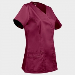 CHEROKEE WRAP VIȘINIU WWE4728 Tunică medicală pentru femei