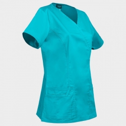 CHEROKEE WRAP PETROL DESCHIS WWE4728 Tunică medicală pentru femei
