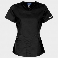 CHEROKEE V-NECK BLACK WWE601 Women's medical tunic