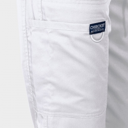 Pantaloni medicali de damă CHEROKEE MR TAPERED ALB WWE105