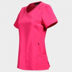Tunică medicală pentru femei CHEROKEE WRAP ROZ CKE2625A