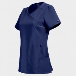 Tunică medicală pentru femei CHEROKEE WRAP ALBASTRU ÎNCHIS CKE2625A