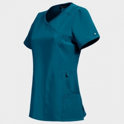 Tunică medicală pentru femei CHEROKEE WRAP PETROL CKE2625A