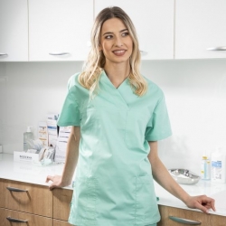 Тunica medicală pentru femei ANGEL albastru  verde deschis