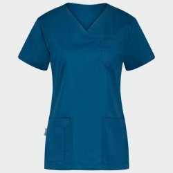 Tunică medicală de damă ANDREA, albastru caraibe