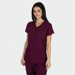 Bluză medicală de damă JULIA burgundy