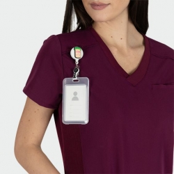 Bluză medicală de damă JULIA burgundy