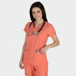 Bluză medicală de damă JULIA coral