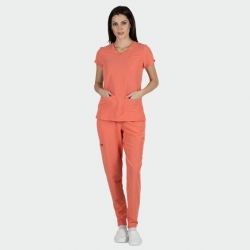 Bluză medicală de damă JULIA coral