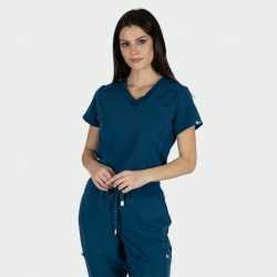 Bluză medicală de damă JULIA albastru caraibe
