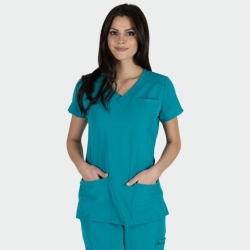 Bluză medicală de damă JULIA teal