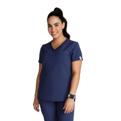 Tunică medicală de lucru CK748A – bleumarin
