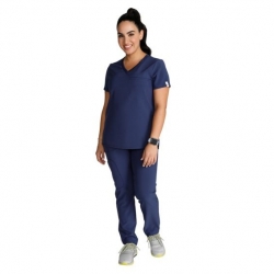 Tunică medicală de lucru CK748A – bleumarin