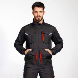 Jachetă de lucru KASTOR STRETCH GREY/ORANGE