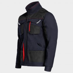 Jachetă de lucru KASTOR STRETCH DARK BLUE/RED